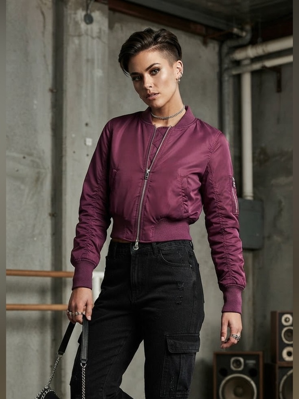 NXP Nena & Pasadena Streetwear Bomber Jacket - Like New - Size XS